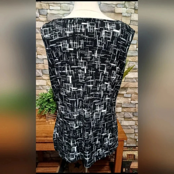 Studio Works Abstract Blouse Business Casual Office Large - Picture 2 of 4